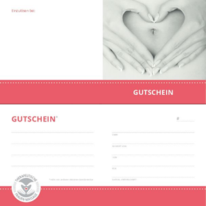 Gutscheinpaket (Motiv Herz) in Fuchsia (20 Stück)